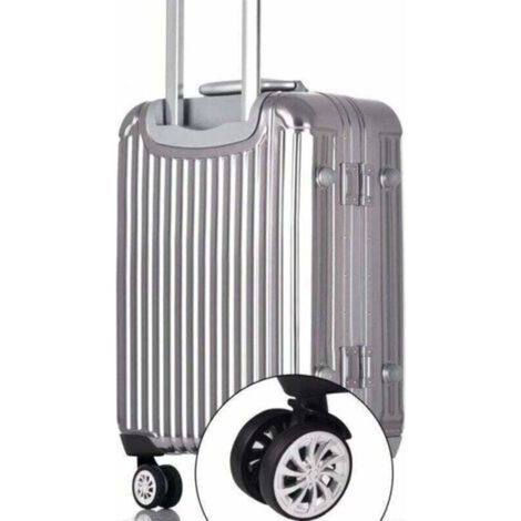 Roulette Pivotante en Caoutchouc, Bagage Valise Roues Pivotantes Remplacement 55mm Roulettes pour Chariot Valise Noir, Pack de 2
