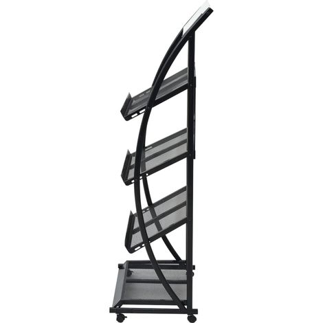 Maison Exclusive - Portariviste 47x40x134 cm Nera e Bianca A4
