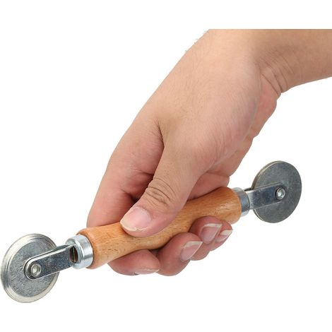 Reifenreparaturrolle aus Aluminiumlegierung mit Holzgriff für Flicken und Lager (1/5)