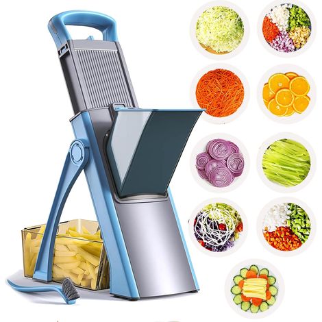 Coupe-Légumes Multifonctionnel 5 En 1 Avec Lames En Acier Inoxydable : Mandoline, Mandoline, Mandoline, Mandoline (1/5)