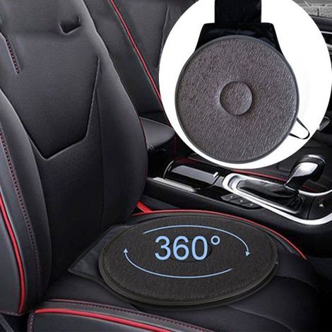 Coussin De Rotation Automobile - 360 Degres - Pour Voiture Maison Bureau - En Mousse Memoire - Diametre 38 Cm - Gris - 1 Unite
