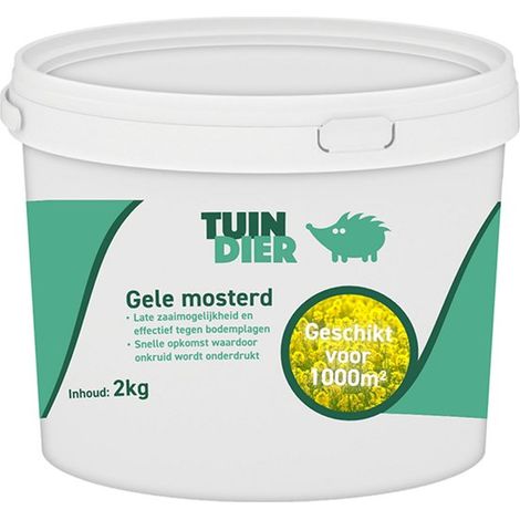 Engrais de moutarde jaune Graines de moutarde jaune Germination possible pendant 3 ans grâce au seau de stockage pratique 2 kg 2 000 g