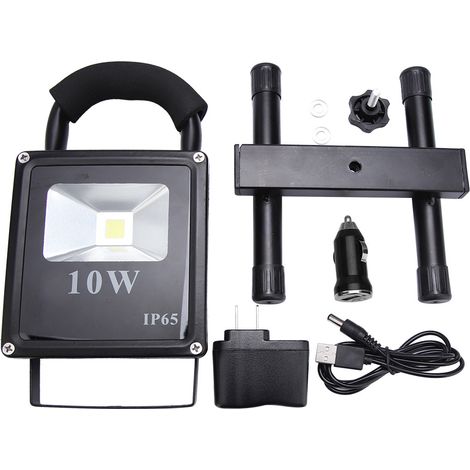 10W Tragbare multifunktionale LED-Campinglampe mit US-Stecker (Schwarz) (1/5)