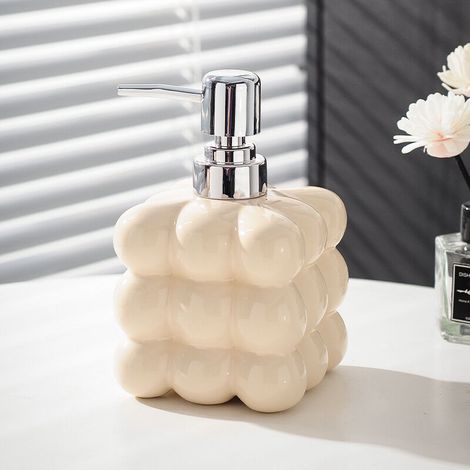 Dispenser di sapone in ceramica, flacone per gel doccia da appoggio, dispenser per sapone liquido da bagno, flacone vuoto ricaricabile per shampoo, gel doccia, accessori per il bagno, accessori per la