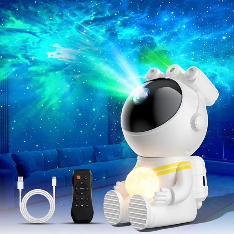 Astronaute Projecteur Ciel Étoilé, Galaxy Projecteur avec Lampe Lune, Blanc (1/5)