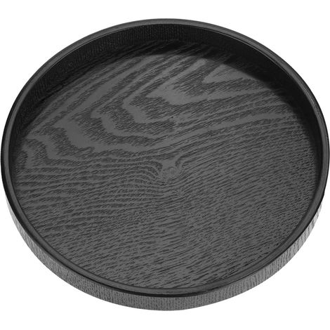 Assiette ronde en bois massif de 27 cm pour service thé, café, snacks et repas - Plateau de présentation restaurant. (1/5)