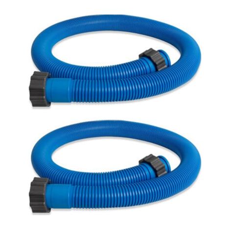 Lot de 2 tuyaux de piscine hors sol 1,5" x 59" pour pompe de piscine, filtre à sable, accessoire de remplacement pour pompe de filtration Intex, bleu
