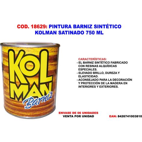 Vernis synthétique satiné Kolman 750 ml