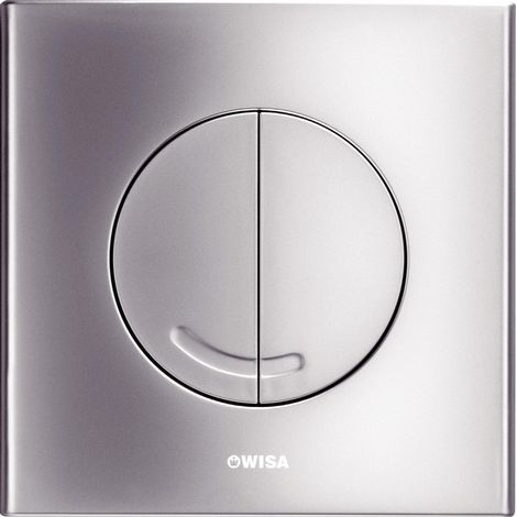 Wisa Argos Plaque de commande carré 16x16cm avec dualflush plastique chrome (1/2)