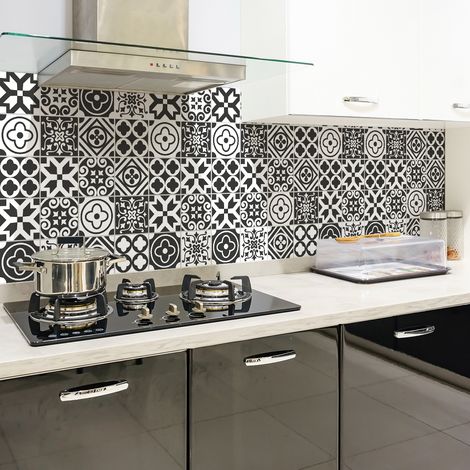 Sticker Mural Carrelage adhésif Cuisine Salle de Bain - 24 STICKERS CARRELAGES AZULEJOS DENISIO - 24stickers10x10cm (1/5)