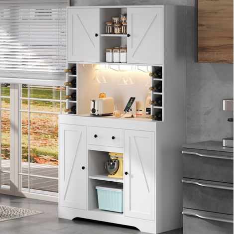 Mueble auxiliar cocina con LED y enchufes 105 cm OKMYHOME (1/5)