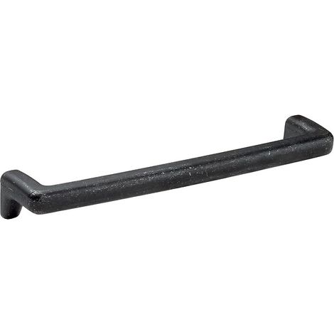 Poignée en zamak Cuisine - entraxe 128 mm - finition noir mat vieilli - METAKOR