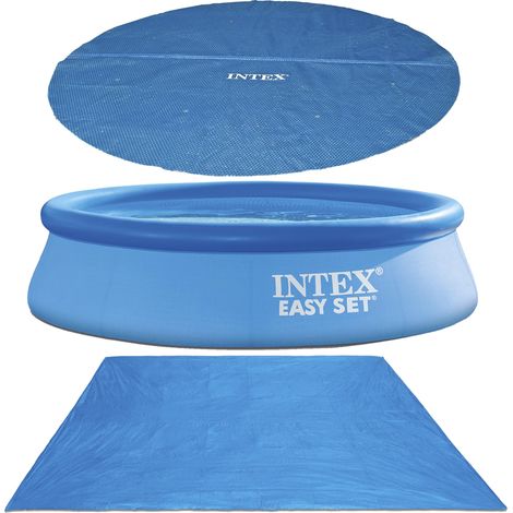 Pack Piscine 3,06m avec Couverture et Tapis de Protection (1/5)