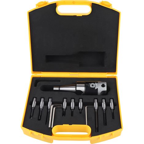 Ensemble de fraises à aléser, Kits d'outils de fraisage CNC en acier au carbone avec boîte de rangement NT30-F1-12-9PCS (1/5)
