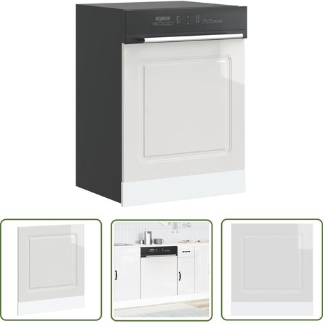 vidaXL Panneau de lave-vaisselle Kalmar blanc brillant 60x1,5x67 cm (1/5)