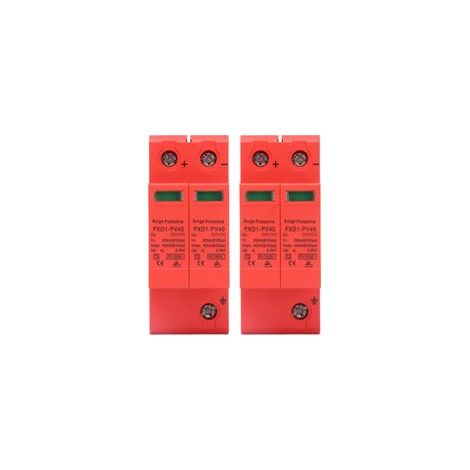 Dispositivi di protezione SPD 2P, FXD1-PV40 2P 40kA, dispositivo di protezione con alloggiamento in PC ignifugo e finestra di visualizzazione, corrente di scarica massima 40kA, corrente di scarica