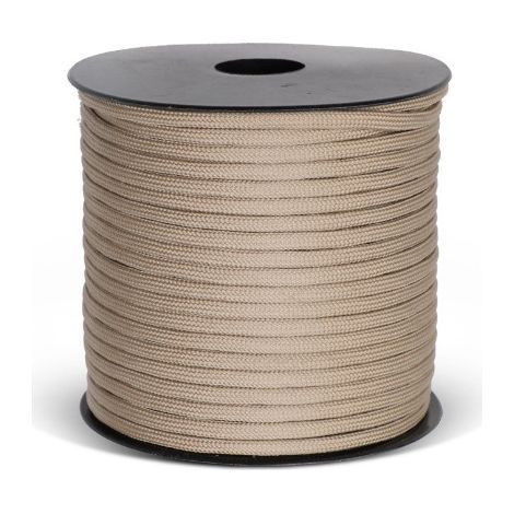 50 m beigefarbenes 9-litziges Polyester-Zeltseil, Zeltleine für Campingplanen, windfestes Seil, Notfallseil (1/5)