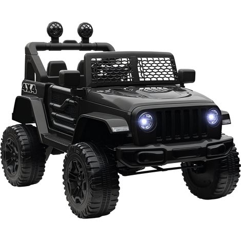 HOMCOM 12V Kids Electric Ride On Car Truck Off-road Toy with Parental Remote Black (1/5)