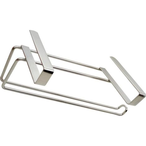 Porte-papier toilette - inox - argenté - pour support mural (1/5)