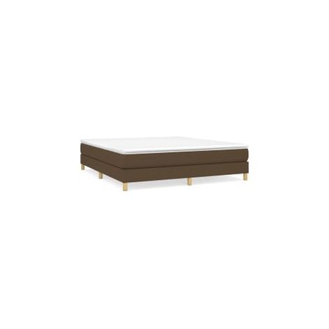 Sommier à lattes de lit avec matelas Marron foncé 160x200 (1/5)