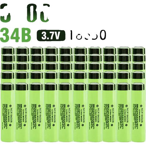 Batería de iones de litio, capacidad de 3400 mAh, corriente de descarga de 20 A, 34B-50PCS (1/2)