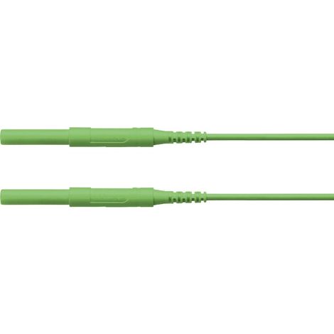 Schützinger Cordon de mesure de sécurité mâle 4 mm mâle 4 mm 100.00 cm vert 1 pc(s) (1/2)