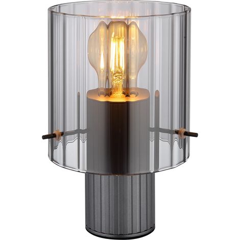 Globo - lámpara de mesa - TULIVAR - negro - vidrio - Ø 14cm - E27 (1/5)