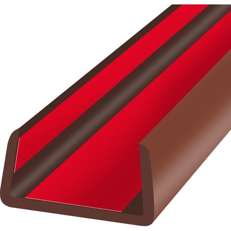 Bordure de Bord en Caoutchouc, Bande autocollante Flexible en Forme de U, 45 mm Protection de Bord pour Bois, Meubles, Longueur 6 m, Marron (1/5)