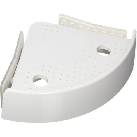 Support de rangement triangulaire pour salle de bain, Etagère d'angle avec bouton poussoir, sans percer, 25 x 6.5 x 25 cm
