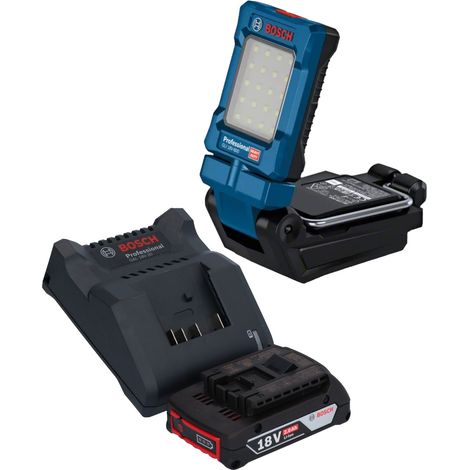 Bosch GLI 18V-800 Professional Lampe sans fil 18 V 800 lm + 1x batterie 2,0 Ah + chargeur