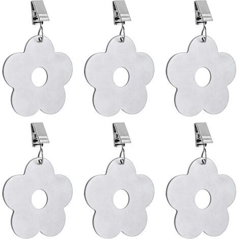 Poids pour nappes, poids pour nappes d'eau avec pinces, clochettes, pendentifs, poids pour nappes de pique-nique, de fête, de maison, de jardin et d'extérieur (1/4)