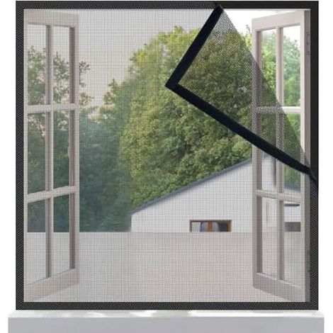 Moustiquaire Fibre Verre Risareyi, 95x120cm, Noir, Renforcee, Insectes, Protection, Ventile, DIY (1/5)