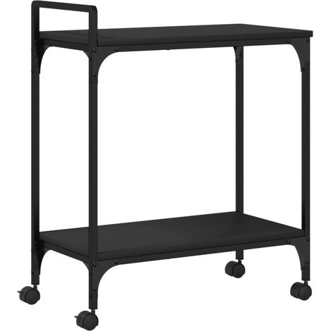 Kitchen Trolley Black 60.5x31x72.5 cm Engineered Wood vidaXL (1/5)