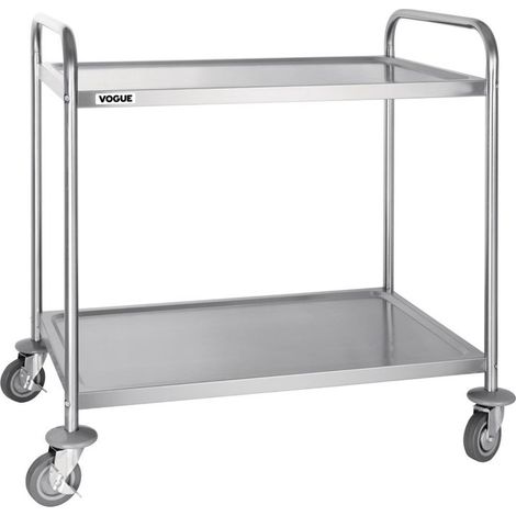 Chariot de débarrassage Inox 2 niveaux 860 x 535 x 930mm - Vogue (1/5)