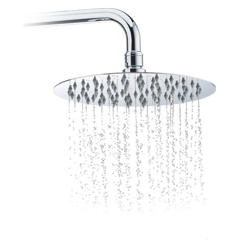 Round rainfall shower head