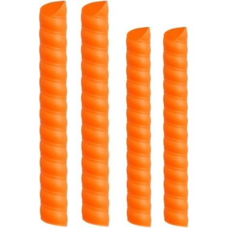 Lot de 4 protège-arbres pour protéger le tronc, manchons dissuasif pour cerfs et lapins, empêche les dommages causés par les aboiements et la mastication, résistant aux intempéries (orange) (1/4)