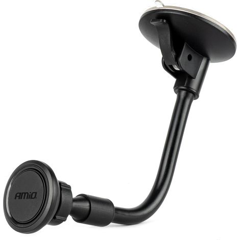 Supporto magnetico per telefono da auto per parabrezza con ventosa, flessibile, 360° amio-04143 (1/5)