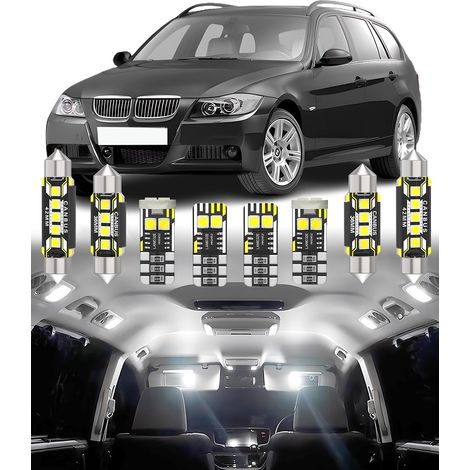 21pcs Car Interior LED Light Kit Replacement for 3 Series E90 E91 Sedan Wagon Touring 2005-2013 White Interior Lighting 6000K (1/5)