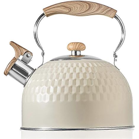 Wasserkocher mit gehämmertem Muster, Teekanne, Wasserkocher, Kaffeemaschine, pfeifender Edelstahl-Wasserkocher, großes Fassungsvermögen (1/5)