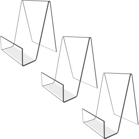 Acryl Buchständer 3 Stück Transparenter Buchhalter et Notizbuchhalter Stabiler Displayhalter