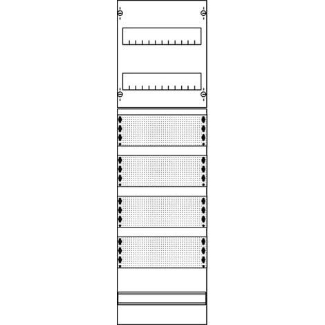 1MMC22 Panneau Médias combi 6 Rangées 2 largeurs panneau 2CPX037496R9999 ABB D737496 (1/2)