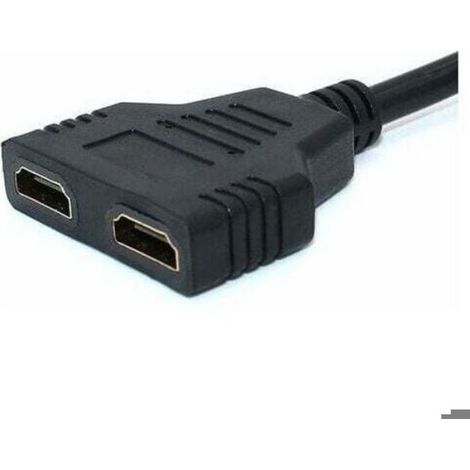 Répartiteur HDMI - 1 Entrée 2 Sorties - Connecteurs HDMI Mâles - Plaqué Or - Gaine PVC - Fils Torsadés - 1 Pièce (1/5)