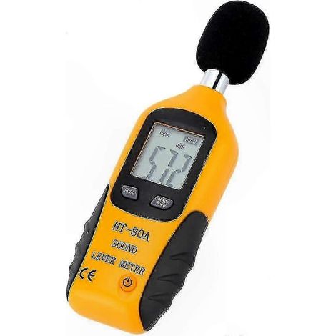 Professionelles digitales Schallpegelmessgerät 30–130 dB, Schallpegelmessgerät mit Hintergrundbeleuchtung, inklusive 9-V-Batterie (1/5)