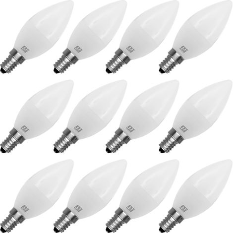 ORION91oficial® - Pack X 10 Bombilla LED C35 E14, Vela 6w (=40w) 470lm, No Regulable, Luz Blanco Cálido 3000K, 10000h Foco, Iluminación, Aplique, Lámpara, Bombilla - spaziOrion91