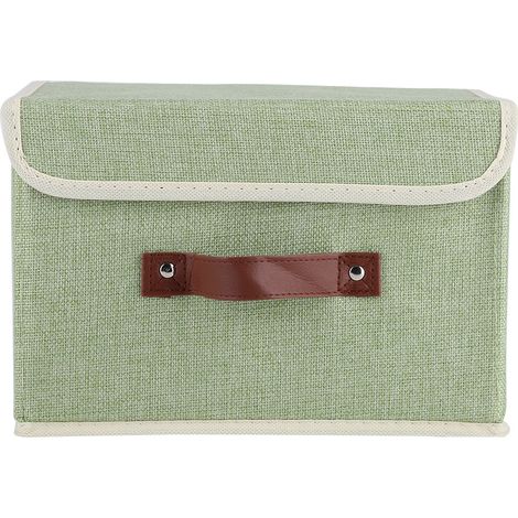 Boîte de rangement pliable en tissu pour vêtements, livres, jouets, enfants (vert) (1/4)