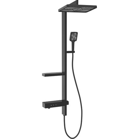 Mexen Roar Aufputz-Duschset mit Regenduschkopf und Armatur, schwarz - 78105-70 (1/2)
