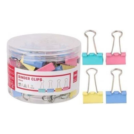 Clip miste di colori 25 mm 48 pezzi