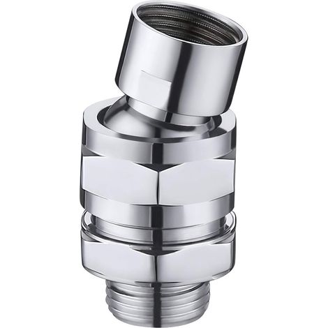 Adaptateur à rotule en laiton pour pommeau de douche, connecteur universel réglable, finition chromée (1/5)