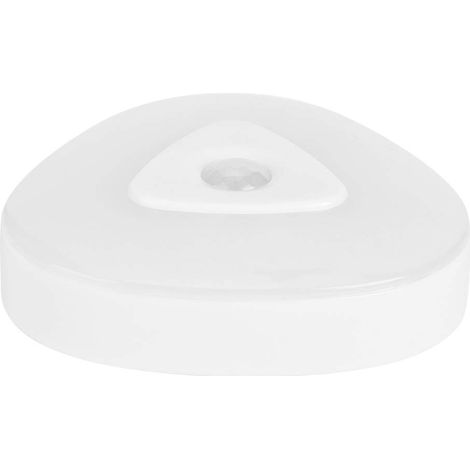 Mini-LED-Sensorleuchte – Weißer Kunststoff, 80 mm – Automatische Schrank-/Kleiderschrankbeleuchtung – 3 AAA-Batterien – 0,75 W – 15–30 s – 2 Modi: Ein/Automatisch (1/5)