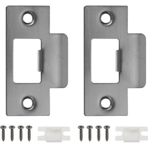 2 pièces Plaque de serrure de 2-3/4" en acier inoxydable Gunmetal (1/5)